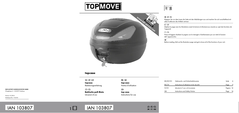 Page n°1 - Manuel utilisateur Topmove IAN 103807