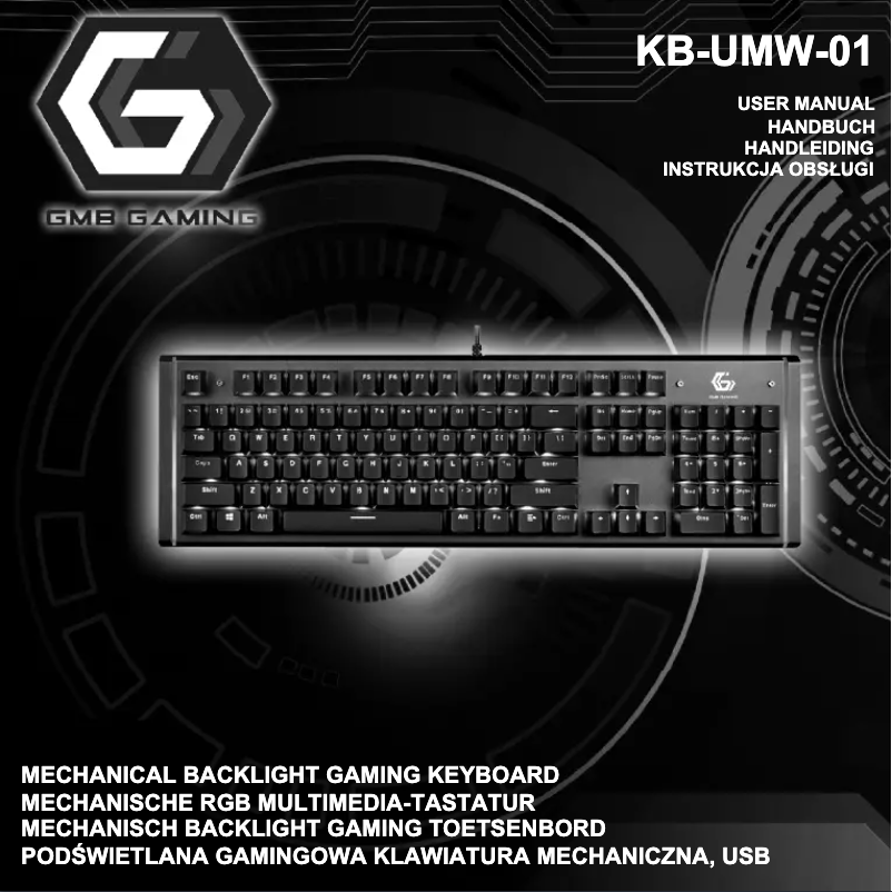 Image de la première page du manuel de l'appareil KB-UMW-01