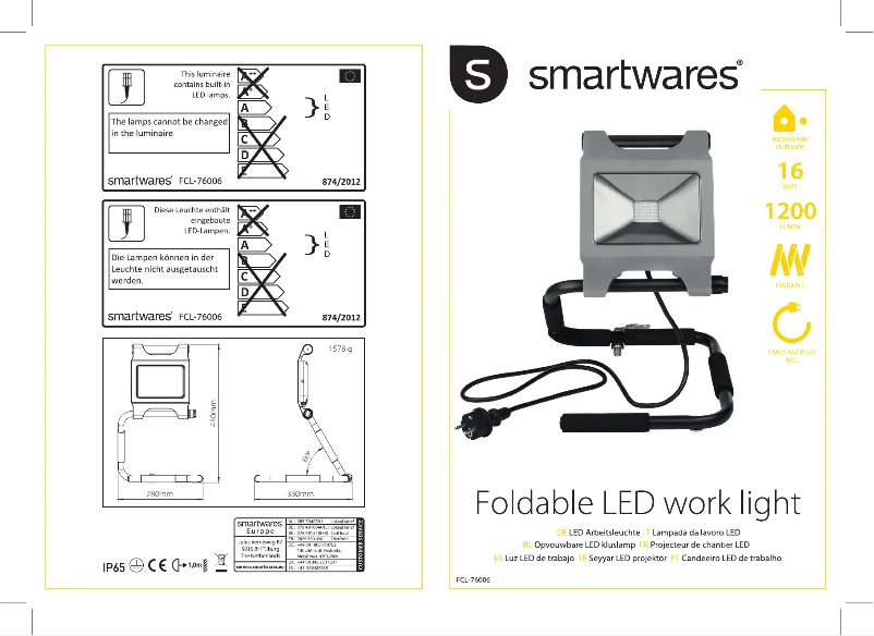 Imagen de la primera página del manual del dispositivo FCL-76006