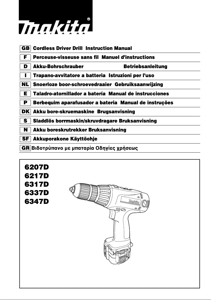 Page 1 de la notice Manuel utilisateur Makita 6207D