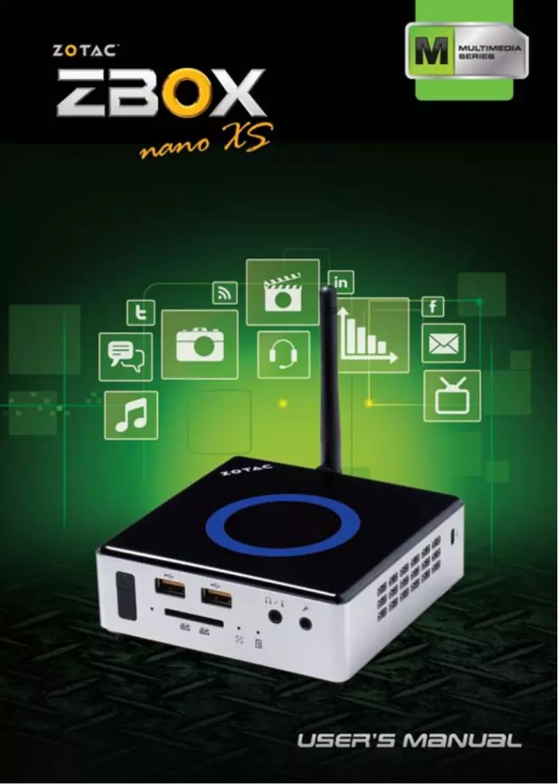 Page 1 de la notice Manuel utilisateur Zotac MI521 nano XS