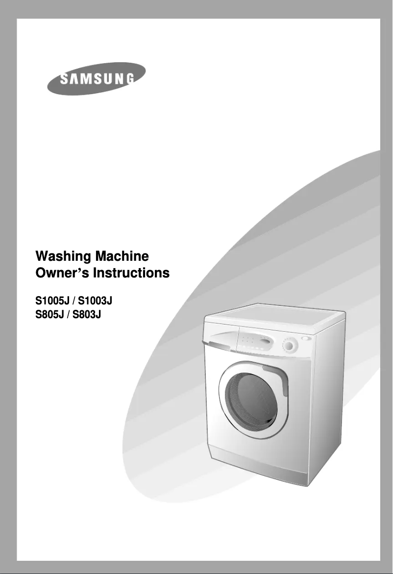 Image de la première page du manuel de l'appareil S1003J