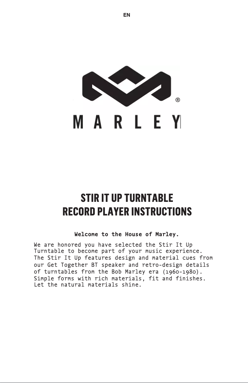 Image de la première page du manuel de l'appareil Stir It Up Wireless