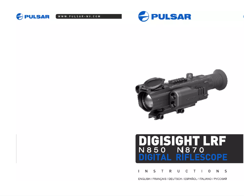 Image de la première page du manuel de l'appareil Digisight LRF N870
