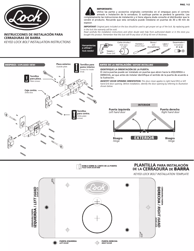 Page n°1 - Manuel utilisateur Urrea L590DCB