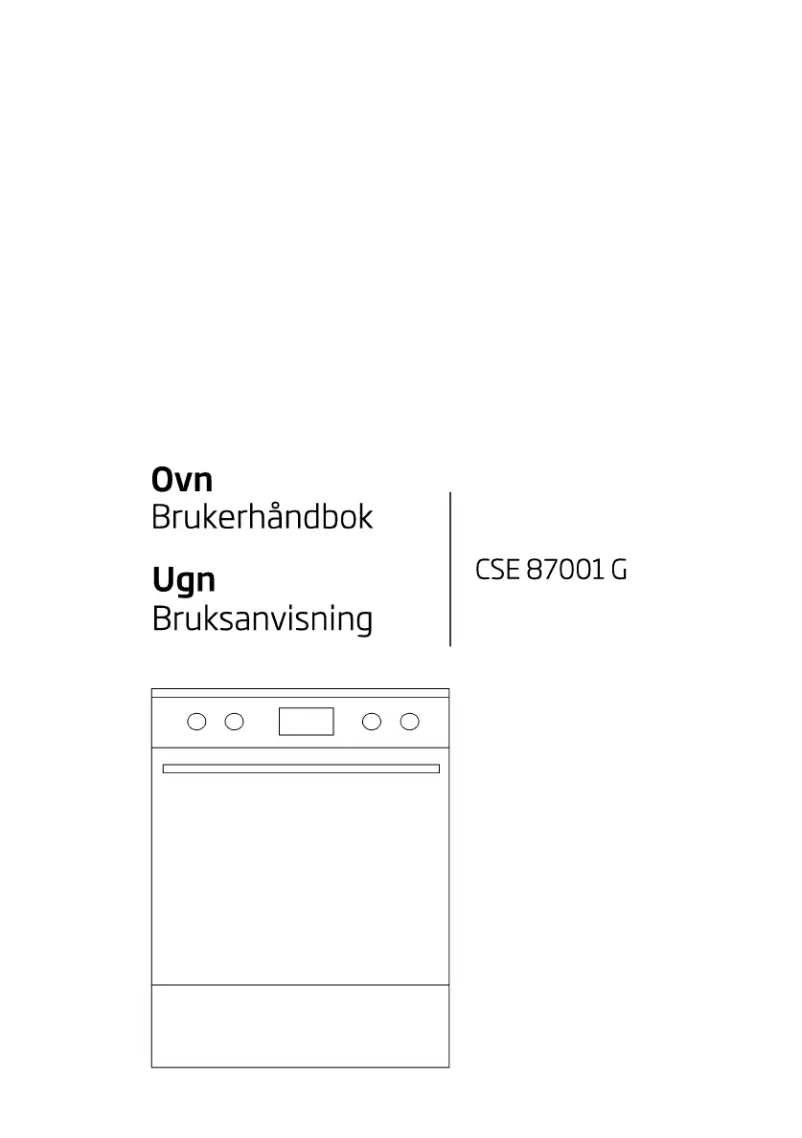 Page 1 de la notice Manuel utilisateur Beko CSE 87001 GX