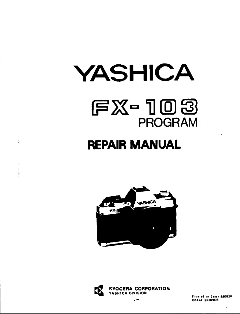 Image de la première page du manuel de l'appareil FX-103 Program