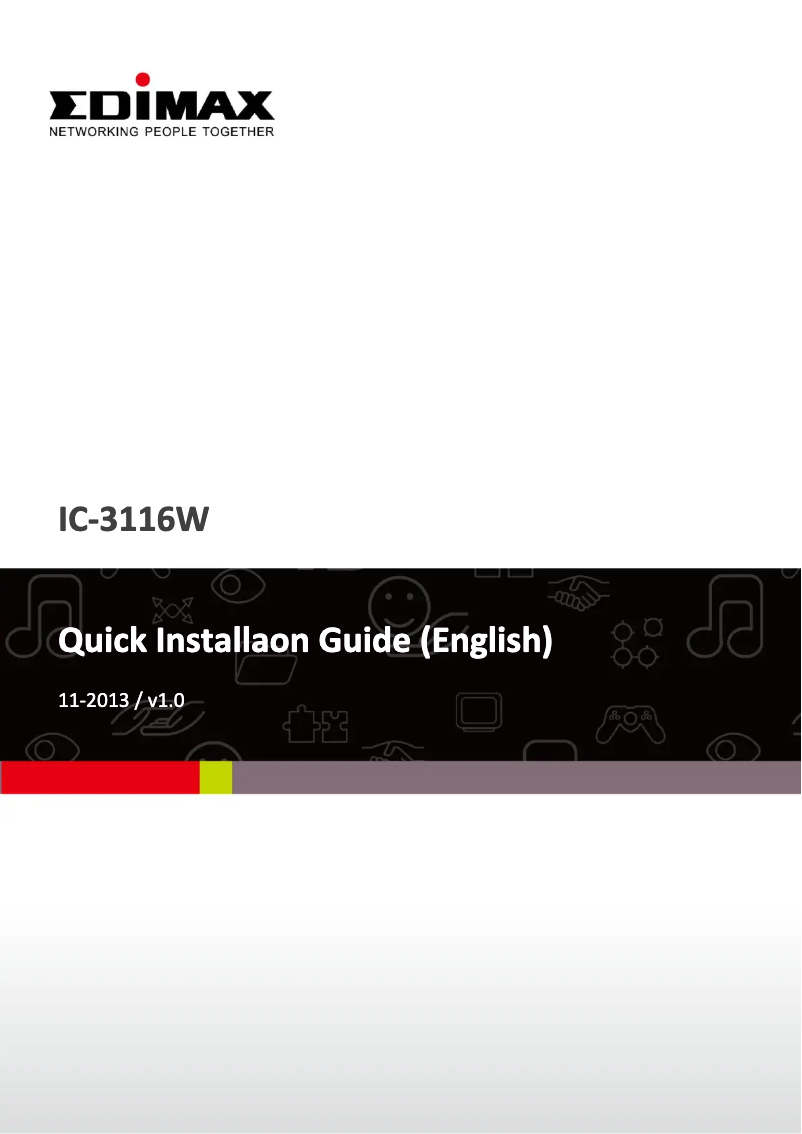 Página 1 del manual Manual de usuario Edimax IC-3116W