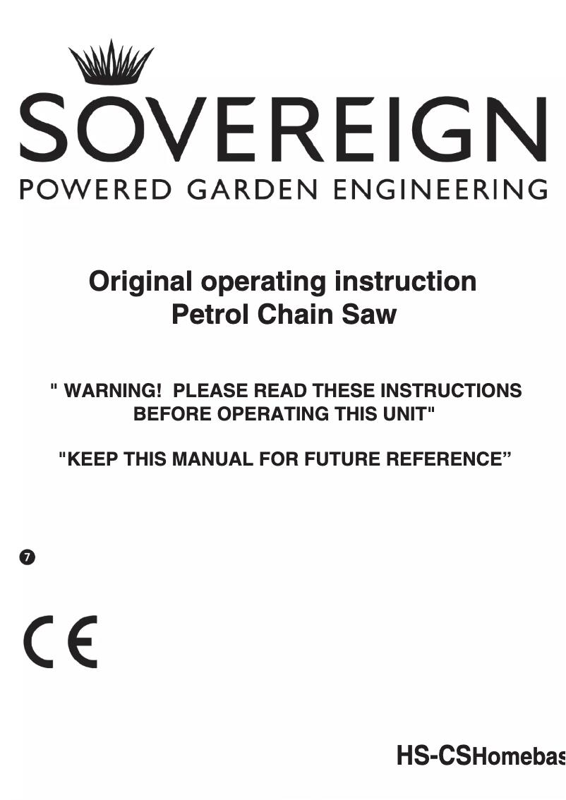 Page 1 de la notice Manuel utilisateur Sovereign HS-CS 37