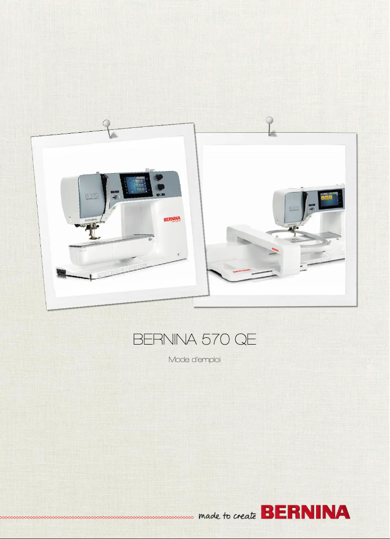 Page n°1 - Manuel utilisateur Bernina 570 QE