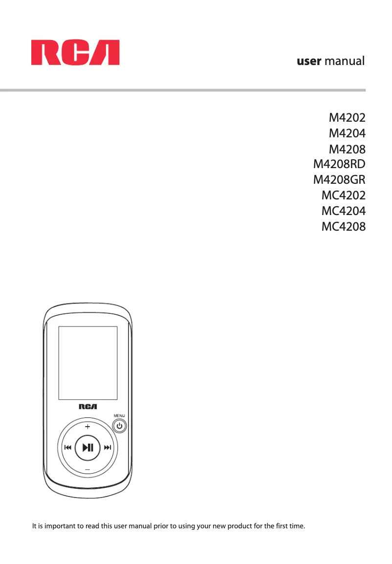 Page 1 de la notice Manuel utilisateur RCA Opal M4208