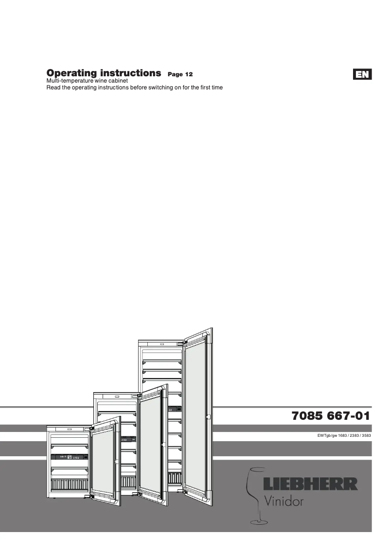 Page n°1 - Manuel utilisateur Liebherr EWTgb 3583-21 Vinidor