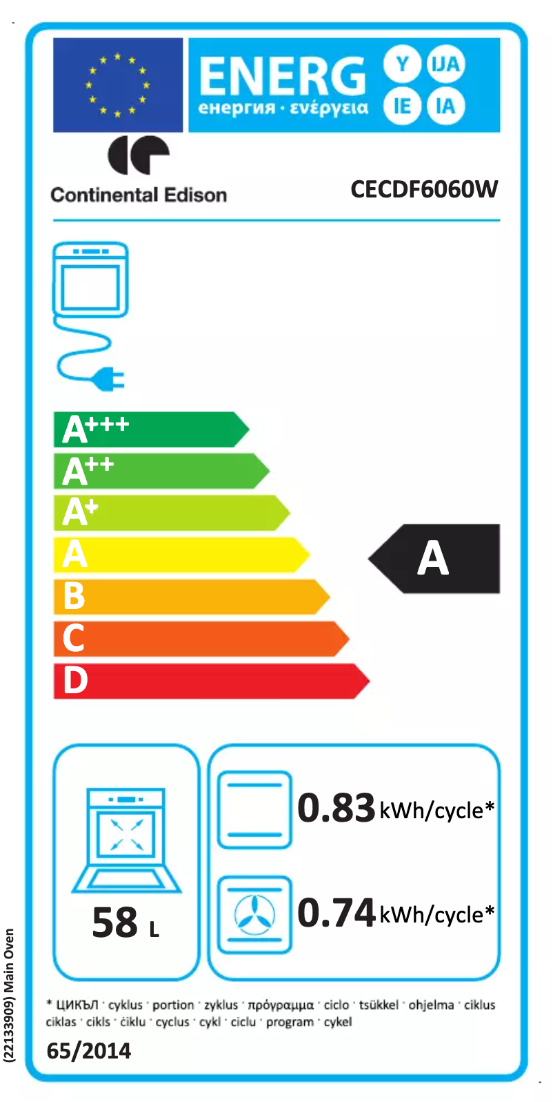 Image de la première page du manuel de l'appareil CECDF6060W