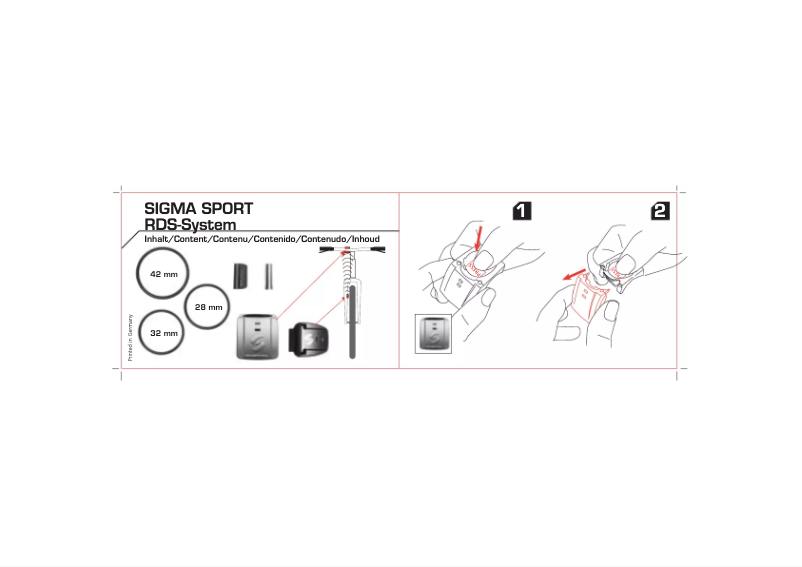 Page 1 of the manual User Manual Sigma RDS System