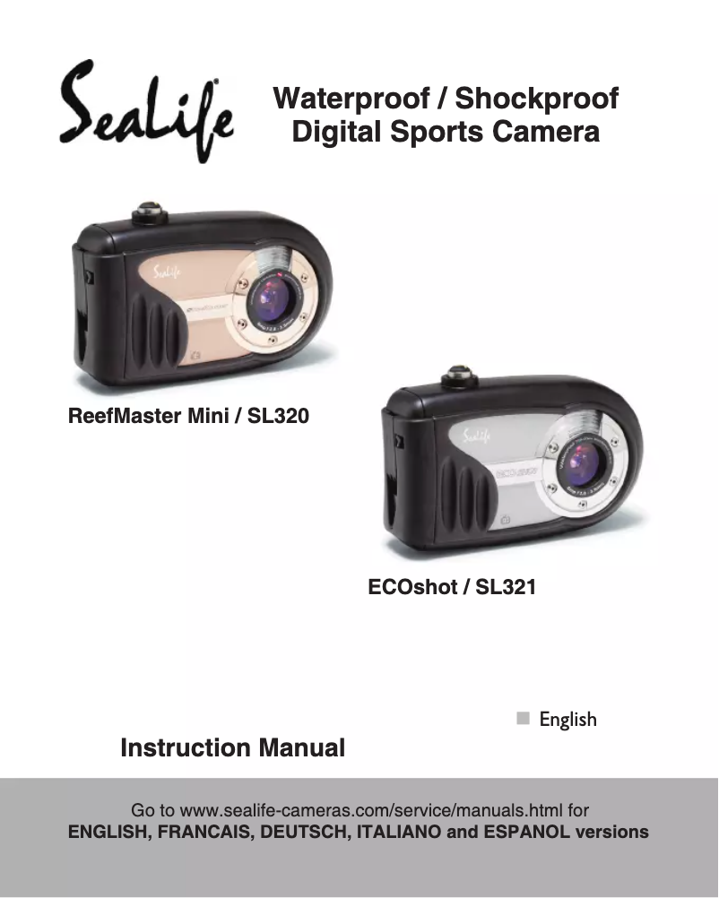Page n°1 - Manuel utilisateur Sealife ECOshot SL321
