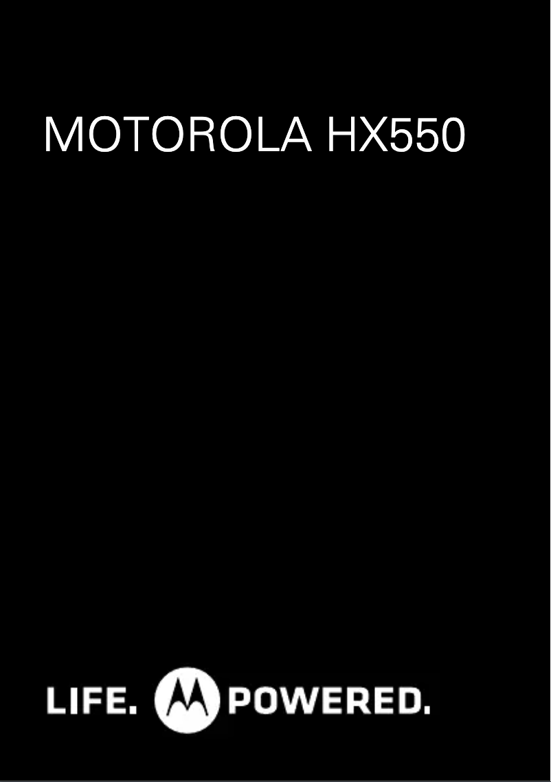 Page 1 de la notice Manuel utilisateur Motorola HX550