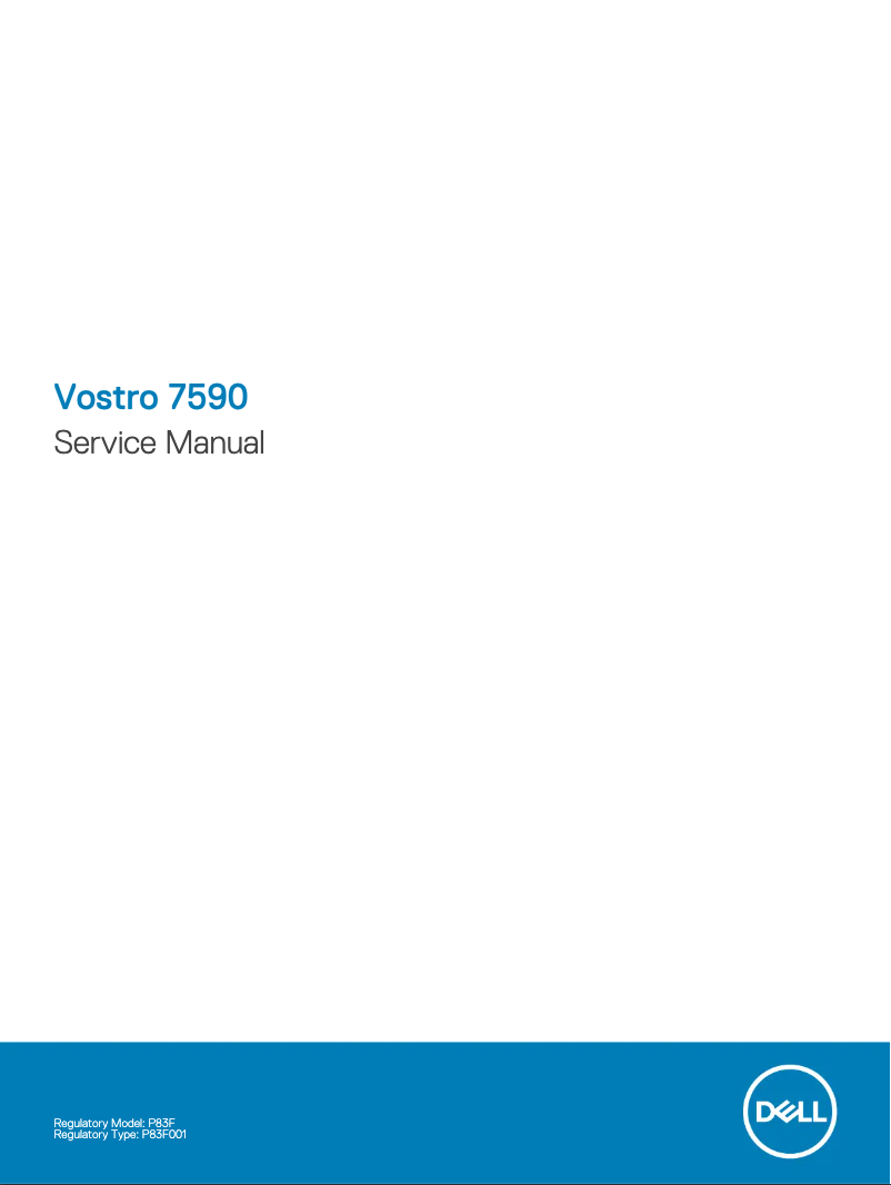 Image de la première page du manuel de l'appareil Vostro 7590