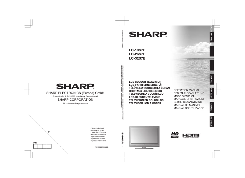 Page n°1 - Manuel utilisateur Sharp LC-19S7EWH