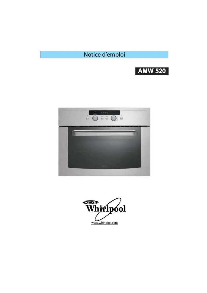 Page 1 de la notice Manuel utilisateur Whirlpool AMW520IX