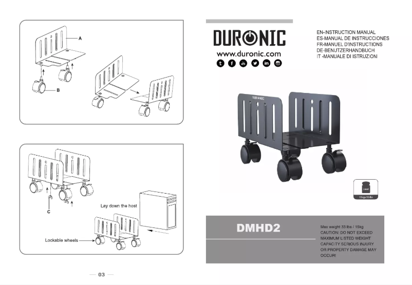 Page n°1 - Manuel utilisateur Duronic DMHD2
