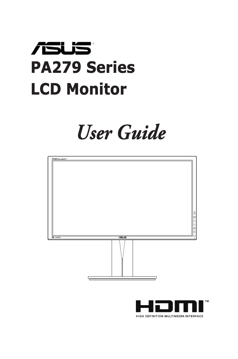 Page n°1 - Manuel utilisateur Asus PA279