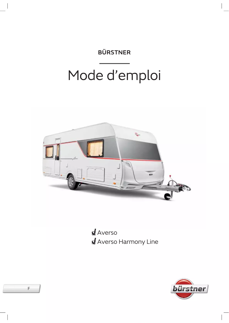 Image de la première page du manuel de l'appareil Averso (2022)