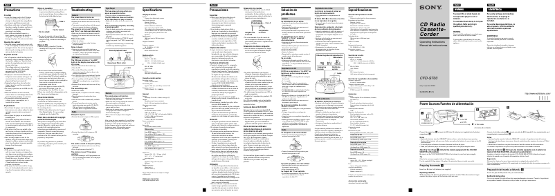 Image de la première page du manuel de l'appareil CFD-S700