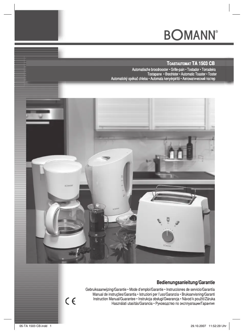 Image de la première page du manuel de l'appareil TA 1503 CB