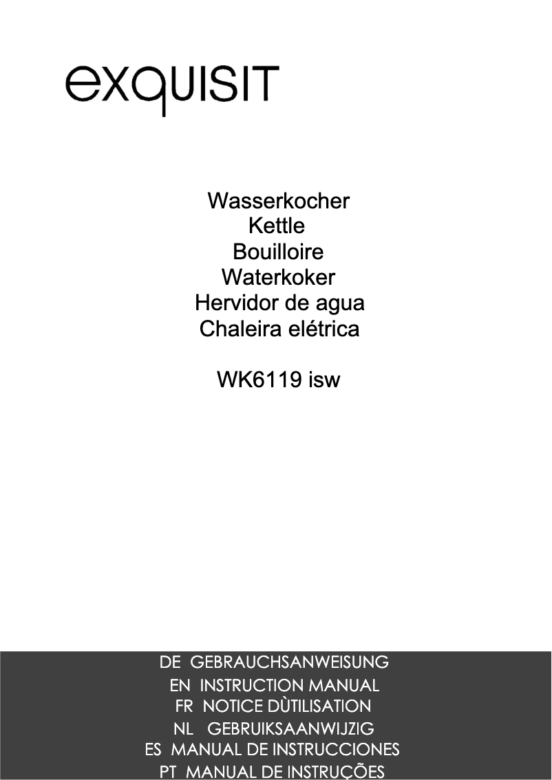 Page 1 de la notice Manuel utilisateur Exquisit WK 6119 isw