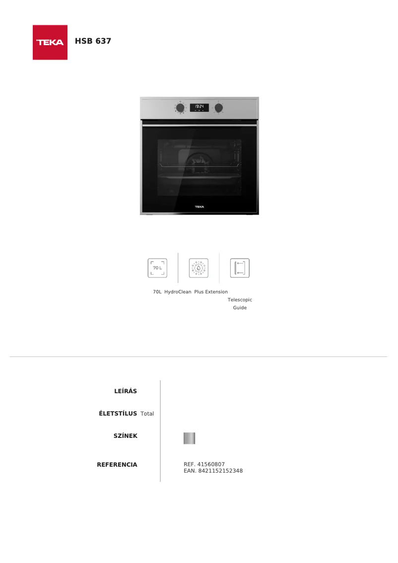 Image de la première page du manuel de l'appareil HSB 637