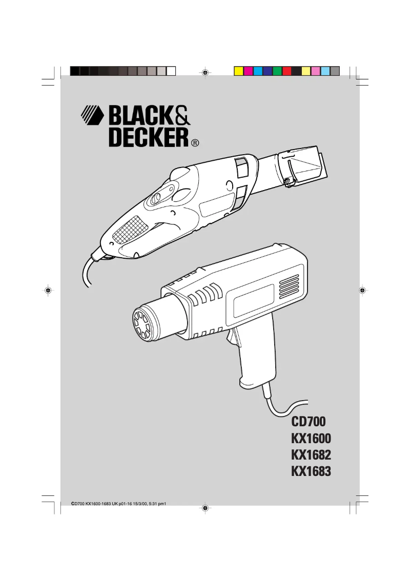 Page 1 de la notice Manuel utilisateur Black & Decker KX1600
