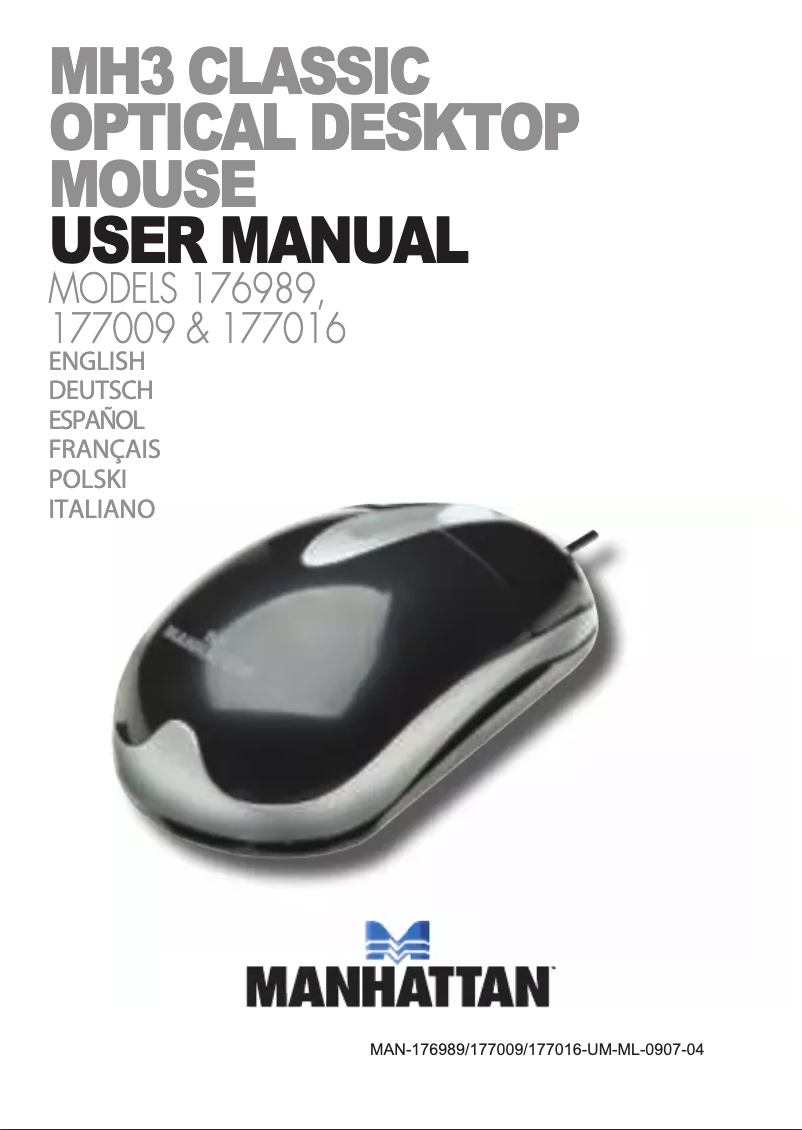 Page n°1 - Manuel utilisateur Manhattan 177009