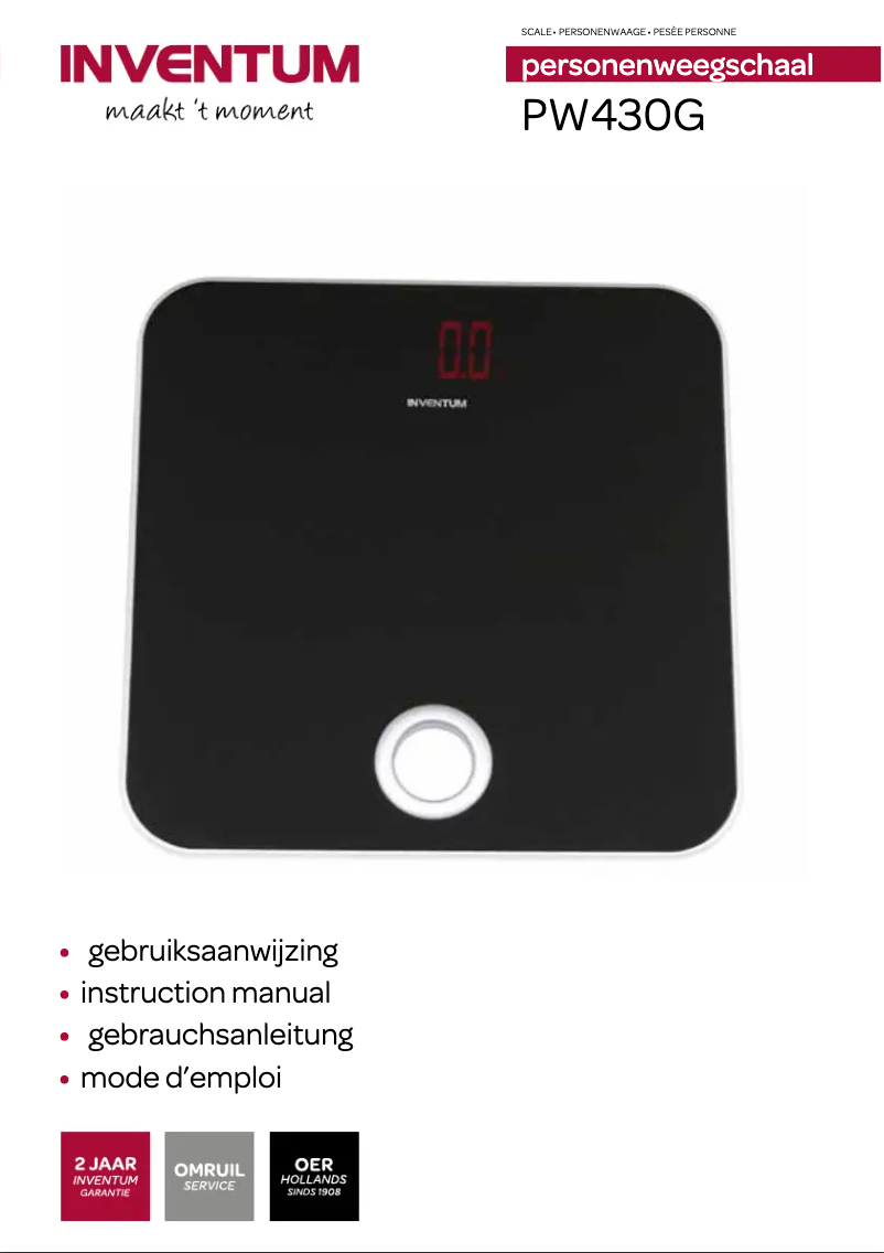 Page n°1 - Manuel utilisateur Inventum PW430G