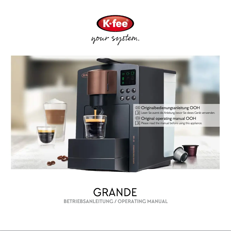 Page n°1 - Manuel utilisateur K-fee Grande