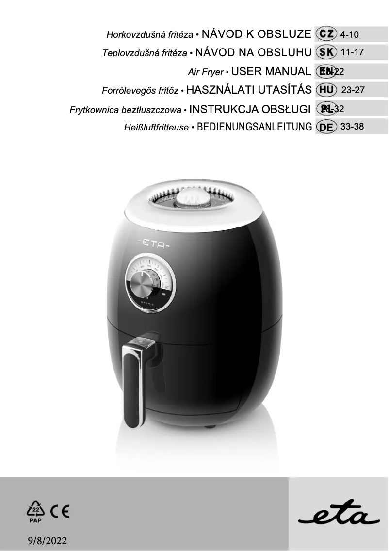 Page 1 de la notice Manuel utilisateur Eta Storio 617290020