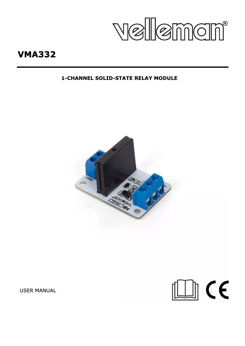 Page n°1 - Manuel utilisateur Velleman VMA332
