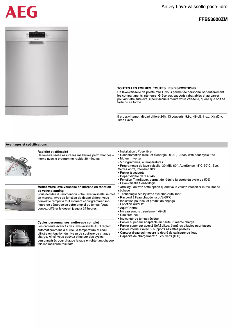 Imagen de la primera página del manual del dispositivo FFB53620ZM