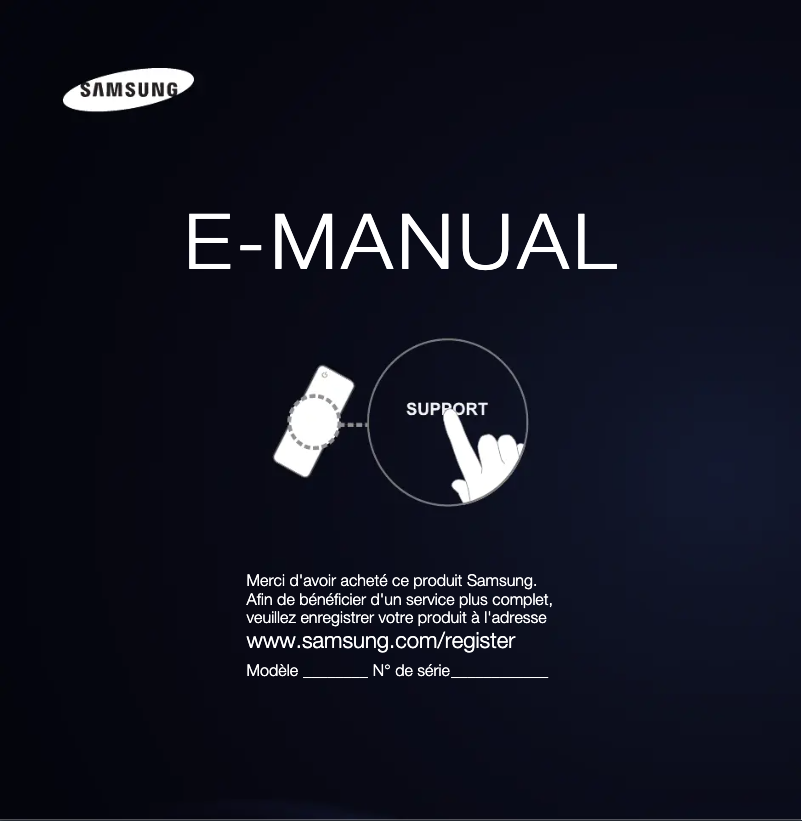 Page 1 de la notice Manuel utilisateur Samsung PS51E6580