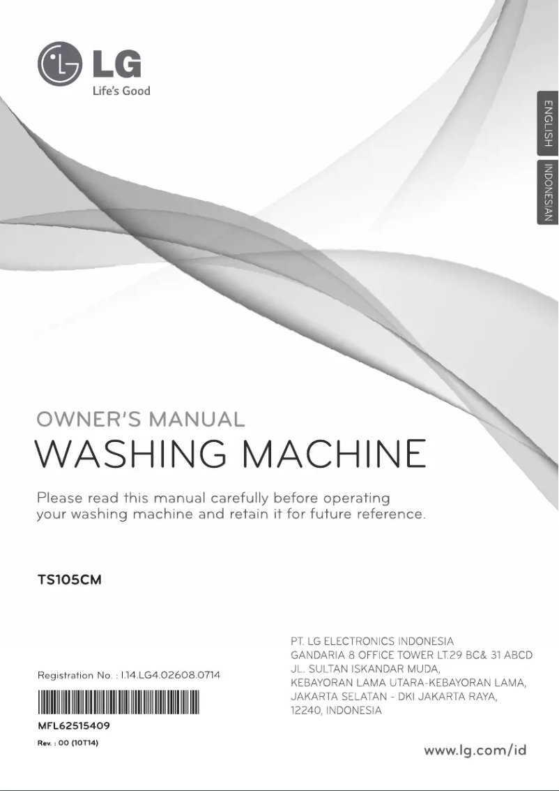 Page 1 de la notice Manuel utilisateur LG TS105CM