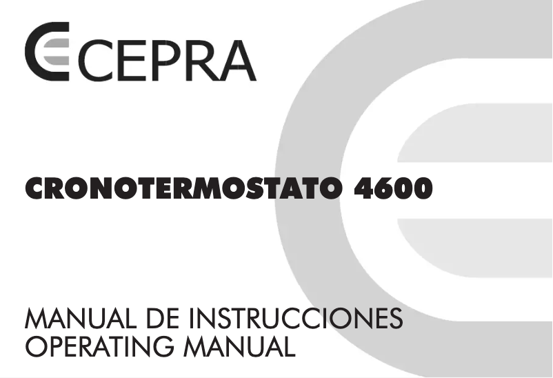 Page n°1 - Manuel utilisateur Cepra 4600