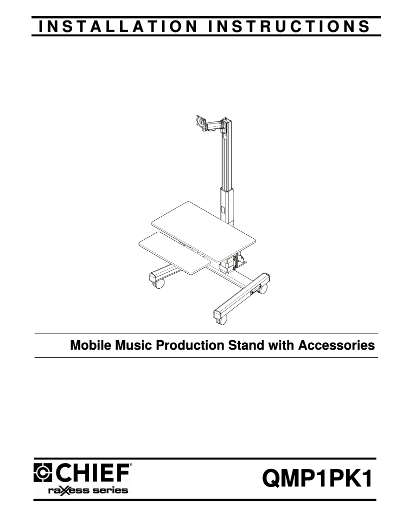Page 1 of the manual User Manual Chief QMP1PK1B