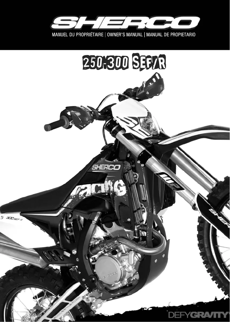 Page 1 de la notice Manuel utilisateur Sherco 300 SEF-R (2016)