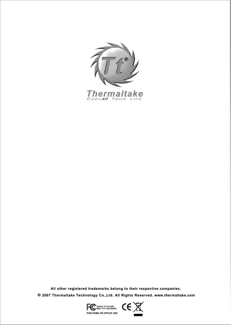 Page 1 de la notice Manuel utilisateur Thermaltake SopranoRS 101
