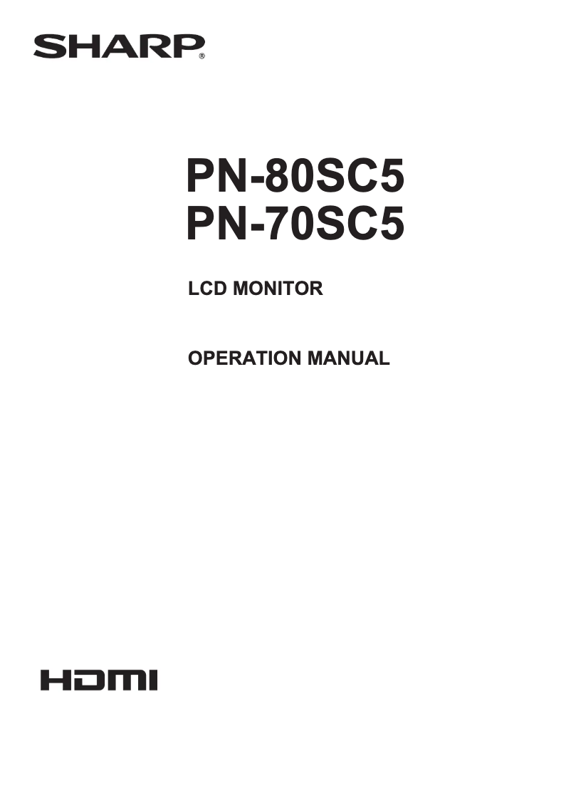 Image de la première page du manuel de l'appareil PN70SC5