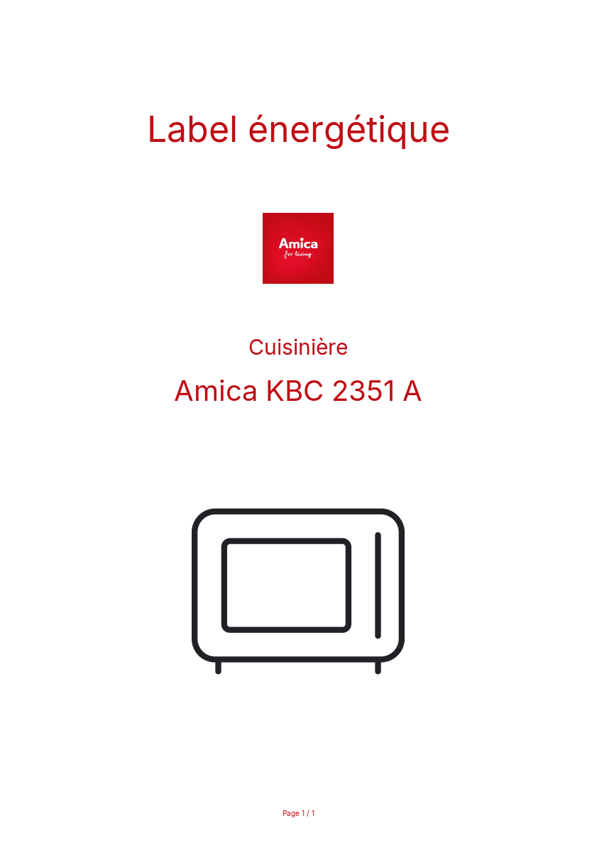 Image de la première page du manuel de l'appareil KBC 2351 A