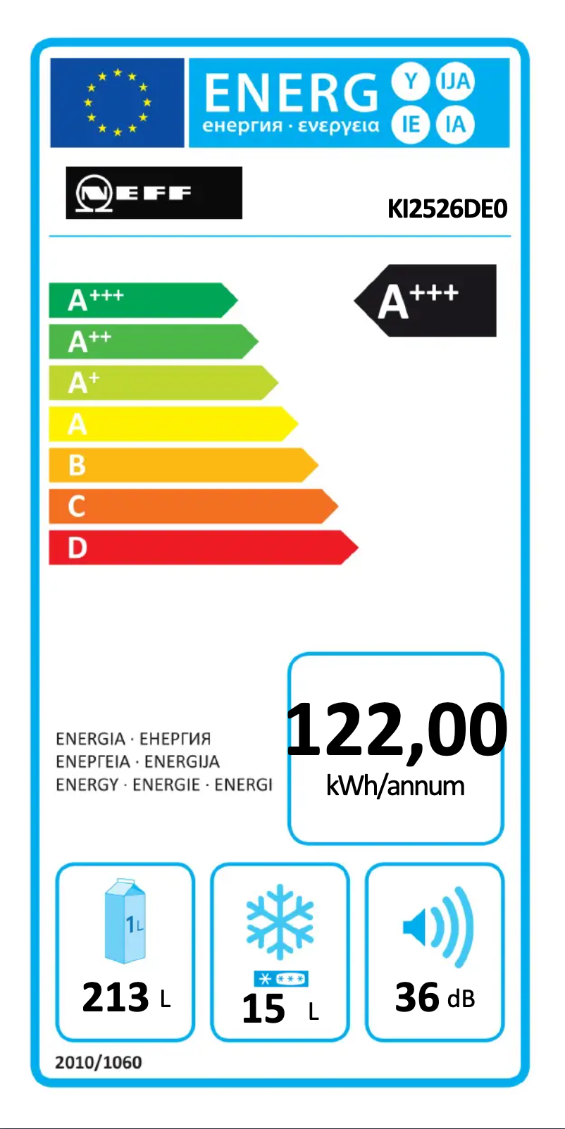 Page n°1 - Label énergétique Neff KI2526DE0
