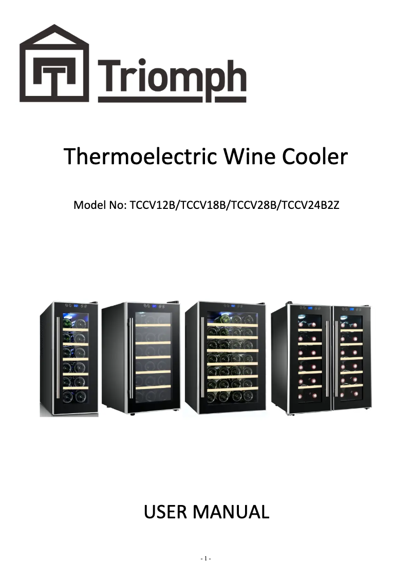 Page 1 de la notice Manuel utilisateur Triomph TCCV12B