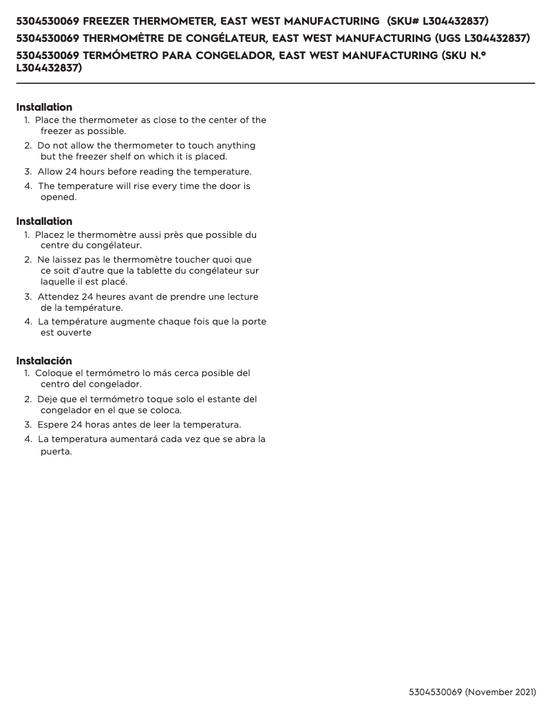 Image de la première page du manuel de l'appareil L304432837