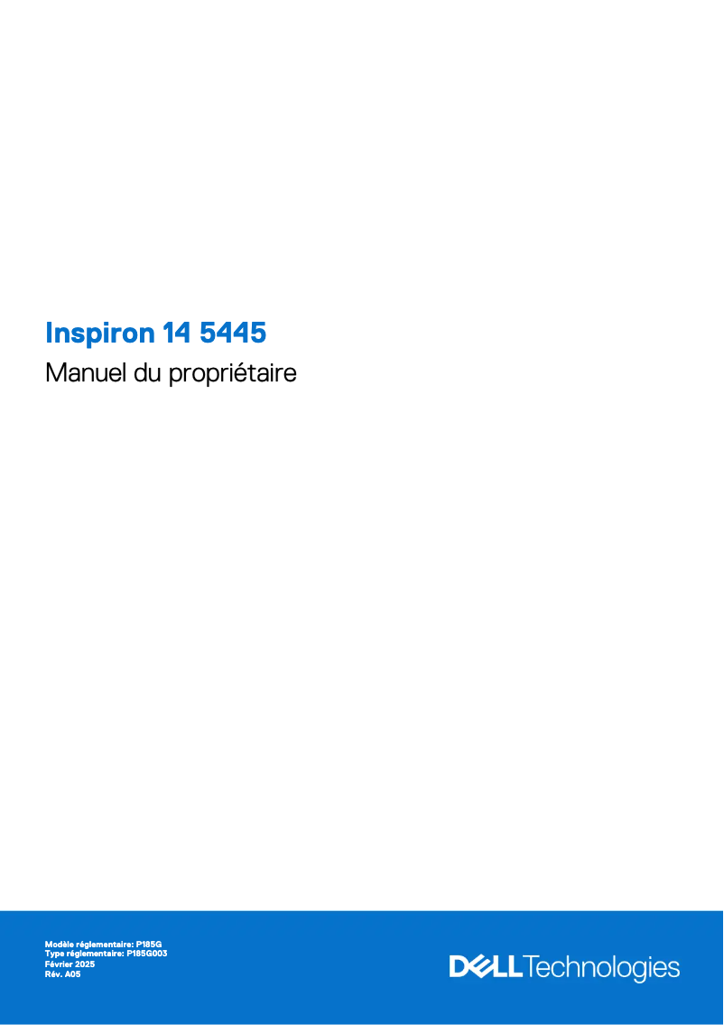 Image de la première page du manuel de l'appareil Inspiron 14