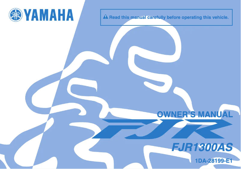 Page 1 de la notice Manuel utilisateur Yamaha FJR1300AS